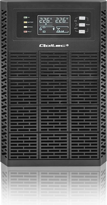 Image du produit Qoltec ZASILACZ AWARYJNY UPS 3KVA | 3000W | POWER FACTOR 1.0 | LCD | EPO | USB | ON-LINE (3 VA, 3000 W, Double convertisseur en ligne Onduleur)