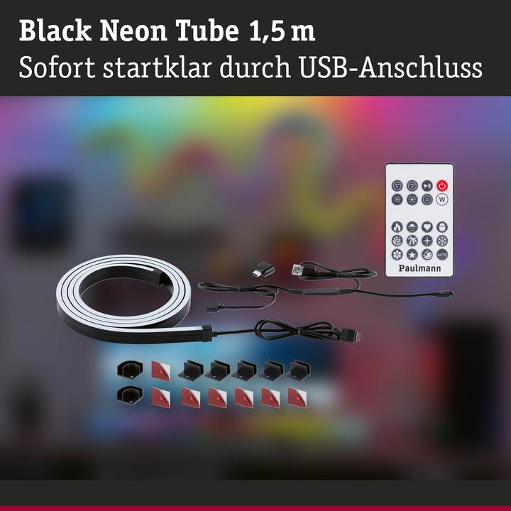 Actual product image Paulmann EntertainLED Hose Black Neon (RGB, 150 cm, Indoor)