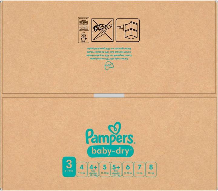 Immagine prodotto Pampers Baby-Dry (Dimensione 3, Pacco mensile, 222 Pezzo/i)