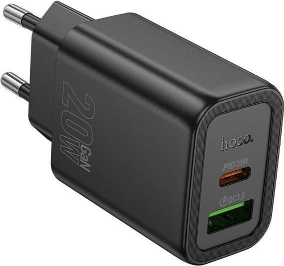 Produktbild Hoco Adapter N61 Gentle PD20W+QC3.0 charger(EU) Black (20 W)