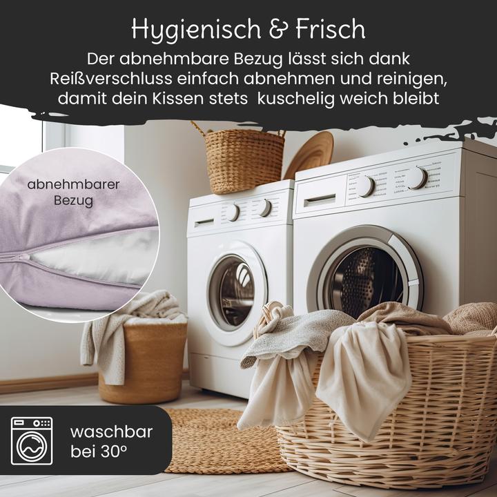 Immagine prodotto Bestschlaf Multifunktions-Körperkissen, Schwangerschaftskissen in U Form, Stillkissen mit abnehmbarem und