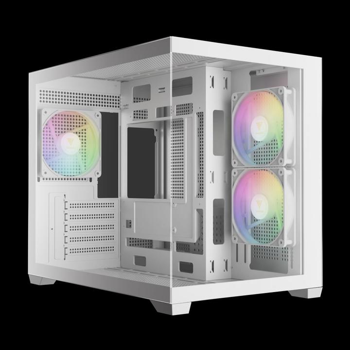 Actual product image Gamdias Boitier Mini Tour Micro ATX Aura GC10M RGB avec panneaux vitrés (Blanc)