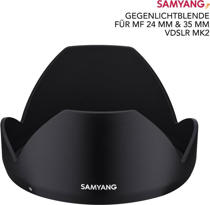 Actual product image Samyang Lens hood for MF 24/35mm VDSLR MK2