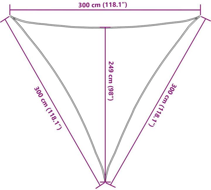 Image du produit VidaXL Sonnensegel 100% Polyester Oxford (3 x 3 x 3 m)