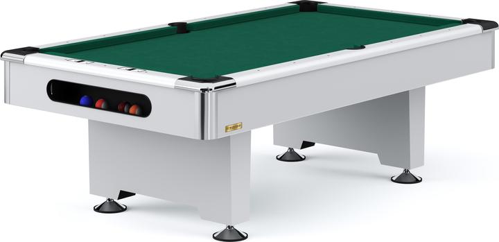 Stradivari Billardtisch Club Pro in Weiss (254 x 127 cm)