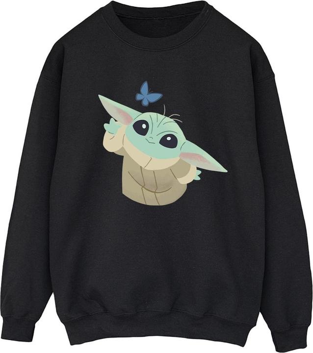 Actual product image Star Wars Womens/Ladies The Mandalorian Butterfly Catching Sweatshirt (L)