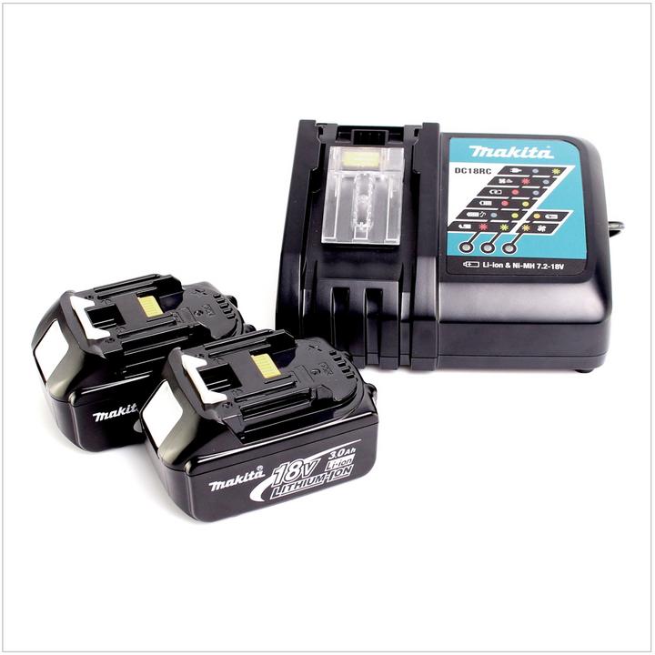 Produktbild Makita BGA 452 RFJ 18V Li-ion 115 mm Akku Winkelschleifer mit 2x BL1830 B Akku, DC 18 (115 mm)