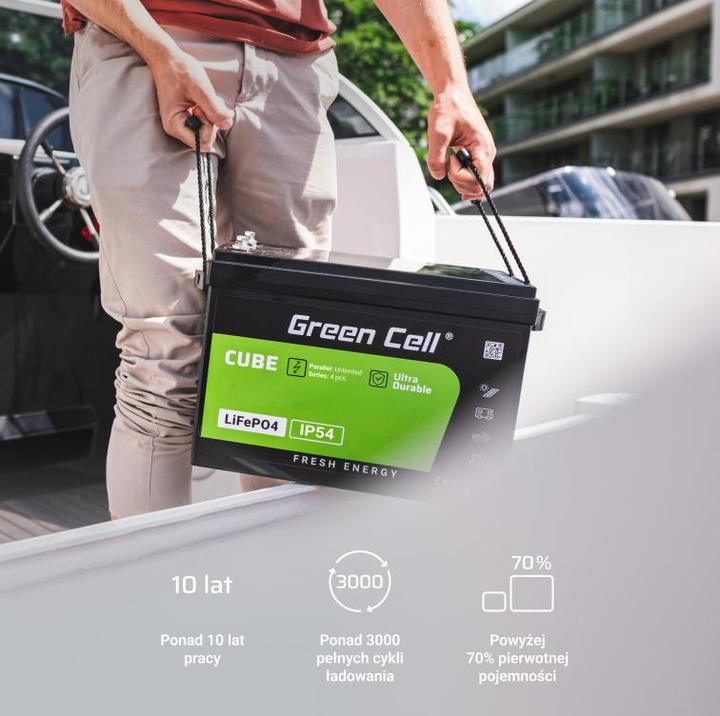 Actual product image GreenCell LFPGC12V80AH (12 V, 80 Ah)