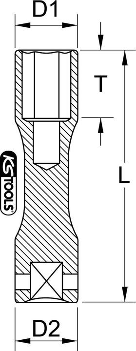 Produktbild KS Tools 1/2" Alu-Felgen Kraft-Stecknuss XL (17 mm)