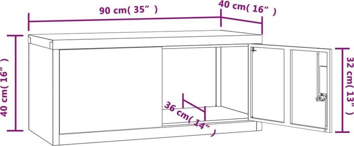 Actual product image VidaXL Bakarne (90 x 40 x 40 cm)