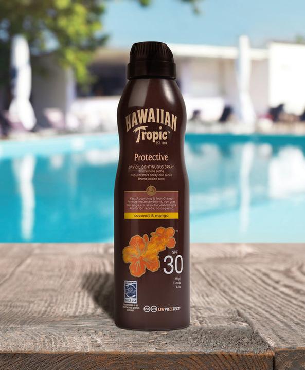 Actual product image Hawaiian Tropic Coconut & Mango Oil (Sun spray, SPF 30, 180 ml)