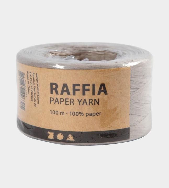 Actual product image Creativ Company Paper tape raffia 8 mm x 100 m, light grey (Gift ribbon, 1 x)