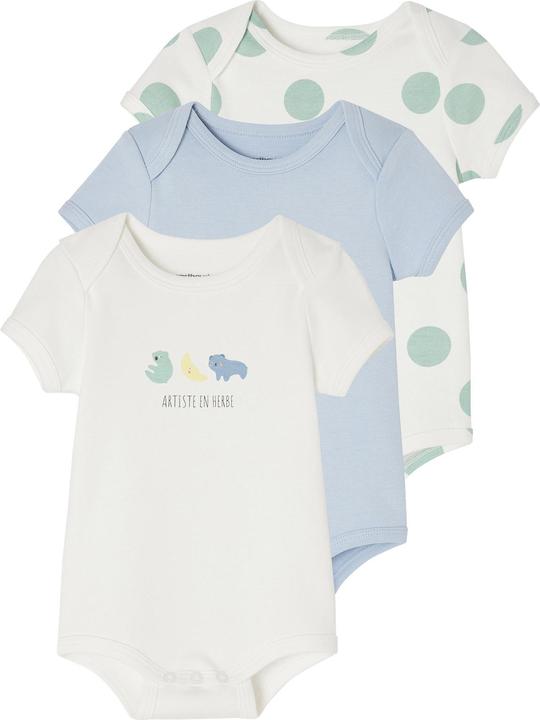 Produktbild Vertbaudet 3er-Pack mitwachsende Baby Schlupfbodys, Bio-Baumwolle Oeko-Tex (56)