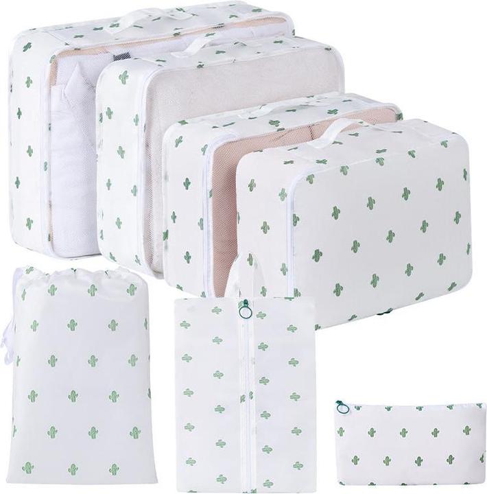 Immagine prodotto Only-Bags.Store 7-tlg. Travel Organizer Set, multifunktionale Nylon-Aufbewahrungstaschen mit atmungsaktivem Mesh