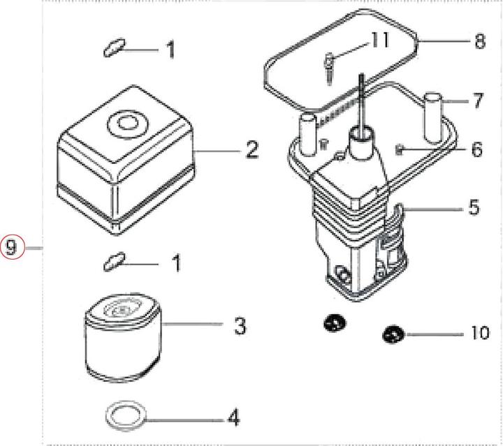 Produktbild Wiltec LIFAN Benzinmotor 6,5 PS Ersatzteil Luftfilter Filter Luft Benzin Motor