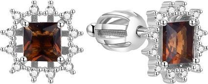 Beneto Glittery silver earrings AGUP1520S (L)