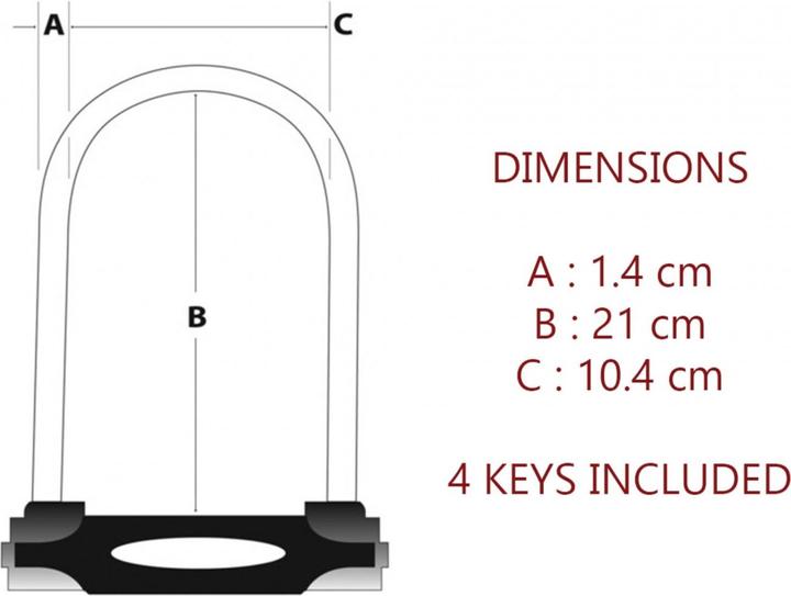 Image du produit Master Lock 8279 Serrure à étrier 14 mm x 210 mm x 104 mm