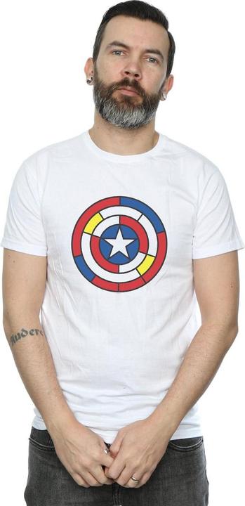 Produktbild Captain America Stained Glass Shield TShirt (XXL)