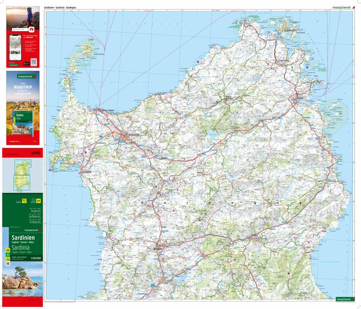 Image du produit Sardaigne, carte routière et de loisirs 1:150.000, freytag & berndt