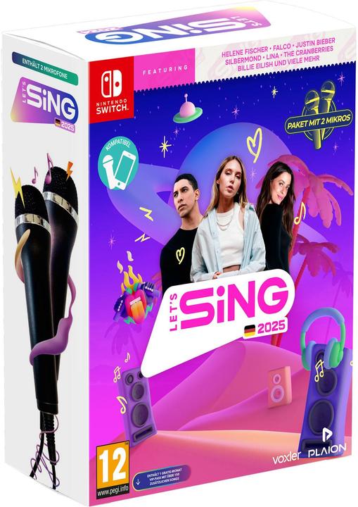 Produktbild Plaion Let's Sing 2025 German Version (+ 2 Mics) (Switch, DE)