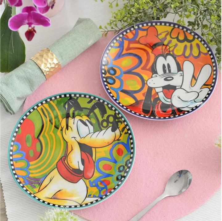 Produktbild Egan Frühstücks- & Dessertteller Disney Mickey 6 Stück,Mehrfarbig (6 x, 19 cm)