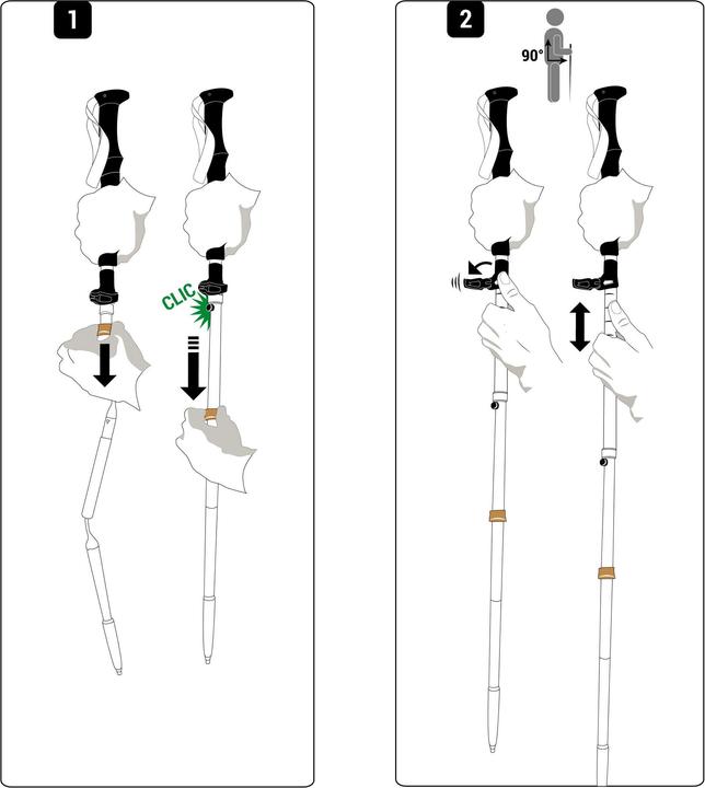 Image du produit Kiprun Bâtons trail running pliables aluminium recyclé 3 brins - 500 (115 cm)