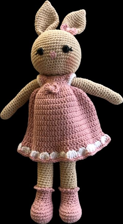 Produktbild MyFriends Häkeltier, Babyrassel & Nuggikette Hase (30 cm)