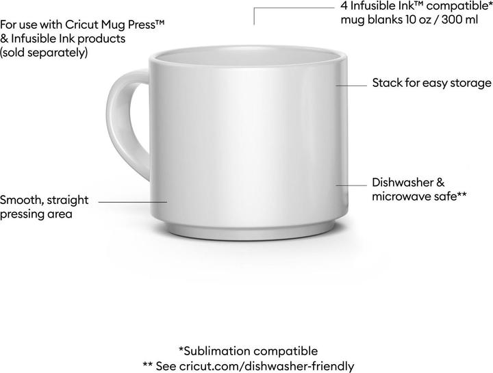 Produktbild Cricut Tasse Infusible (300 ml, 4 x)