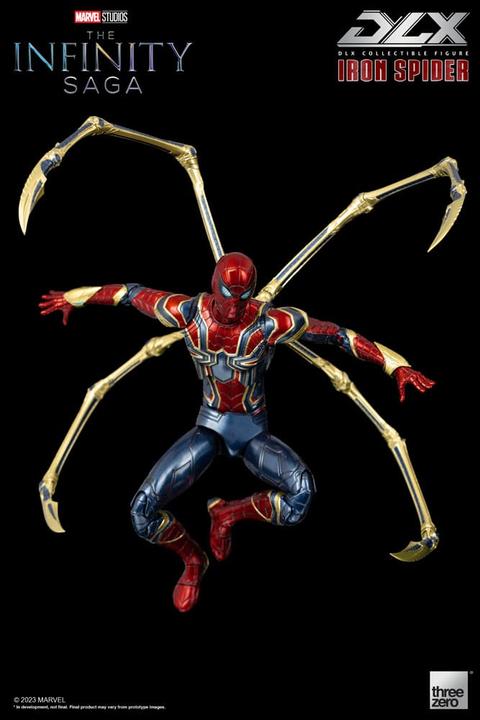 Actual product image ThreeZero Infinity Saga figurine 1/12 DLX Iron Spider 16 cm