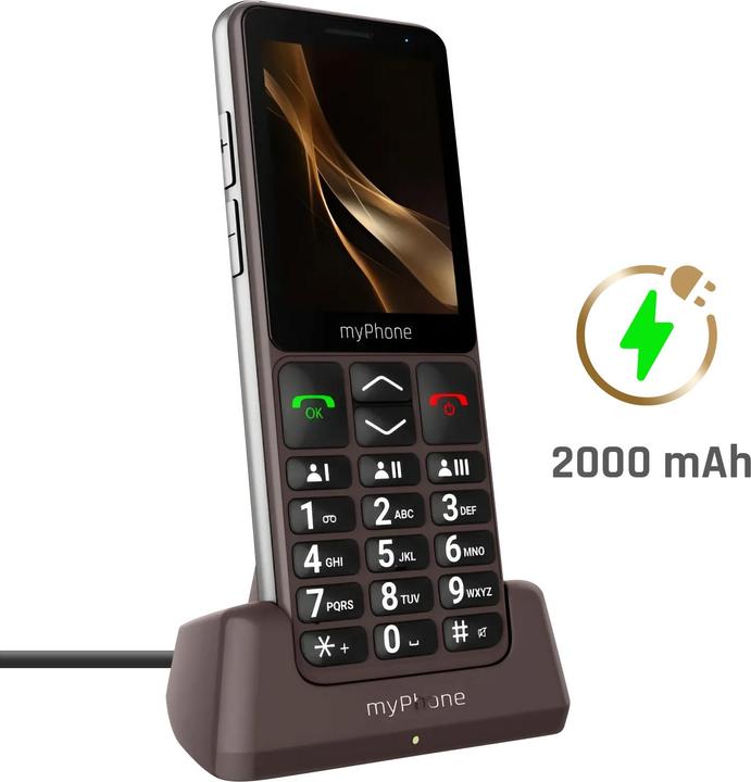Image du produit Myphone Bueno LTE Praline Collection 4G 2000 mAh IPS 28 toetstelefoon 240x320px SOSknop dockstation (2.80", 4G)