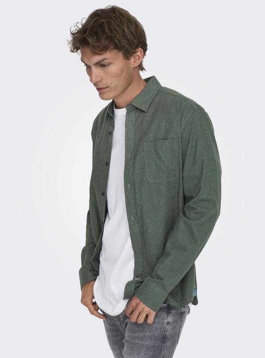 Produktbild Only & Sons Normal geschnitten Hemdkragen Hemd Hemd (XXL)
