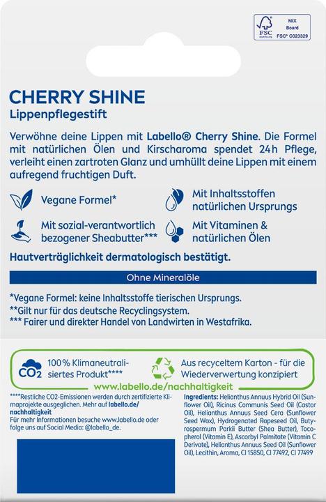 Produktbild Labello Cherry Shine (Pflegestift, 16 ml)