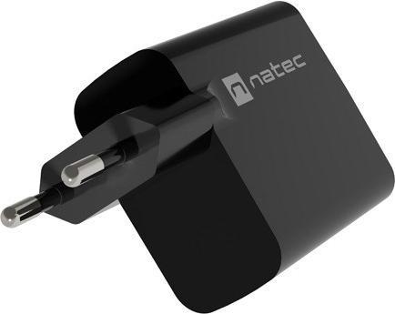 Actual product image Genesis Ladowarka sieciowa Natec Ribera Gan 1x USB-A + 1x USB-C 45W czarna (45 W)