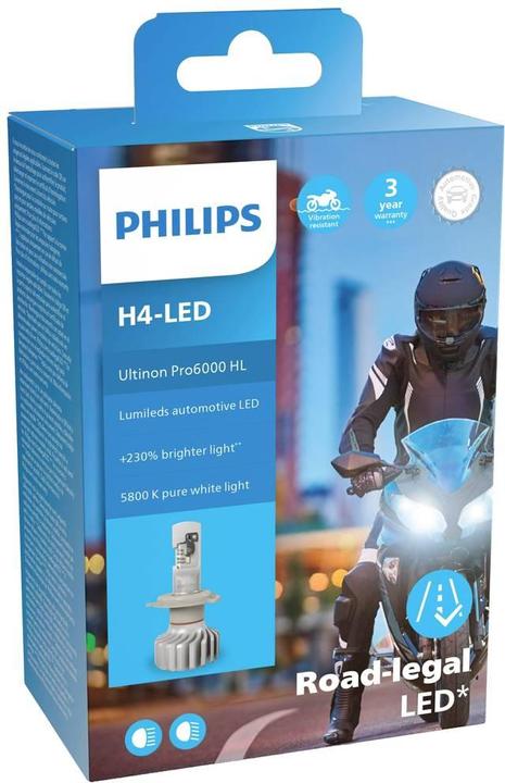 Actual product image Philips 11342U6000X1 LED Leuchtmittel Ultinon Pro6000 H4 19 W 12 V (H4)