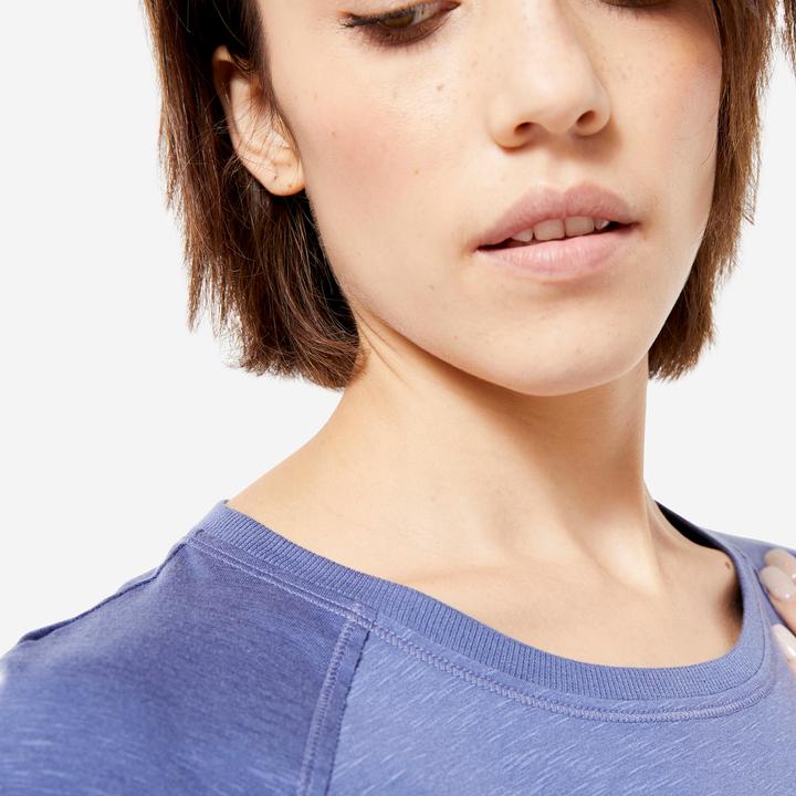 Produktbild Kimjaly T-Shirt Yoga 100 Damen Bio-Baumwolle/Lyocell - blau (M)