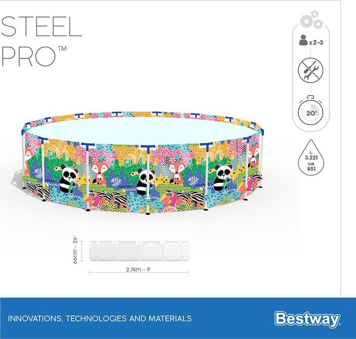Image du produit Bestway Piscine Steel Pro 274x66cm (Ø 274 x 66 cm)