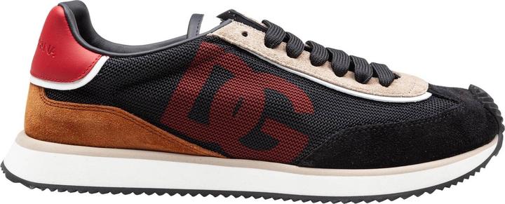 Actual product image Dolce & Gabbana cushion sneakers in mixed materials color black/beige (42)