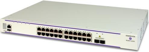 Produktbild Alcatel OS6450-P24: Gigabit Ethernet chassis in a 1U form factor with 24 PoE 10/100/1000 BaseT ports, 2 f... (24 Ports)