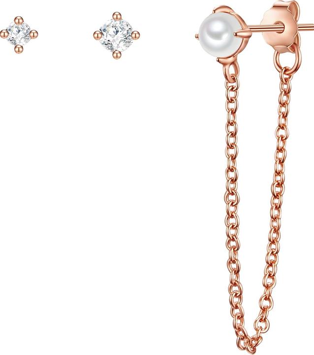 Glanzstücke München Damen Sterling Silber Süsswasser-Zuchtperle roségold - 26631 (925er Silber)