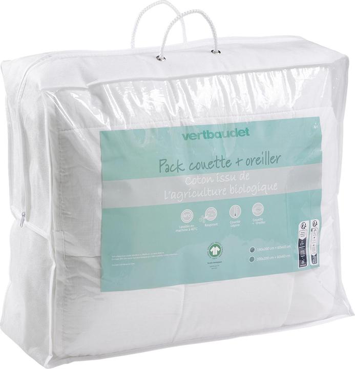 Immagine prodotto Vertbaudet Set di biancheria da letto per bambini composto da piumone estivo e cuscino in cotone biologico