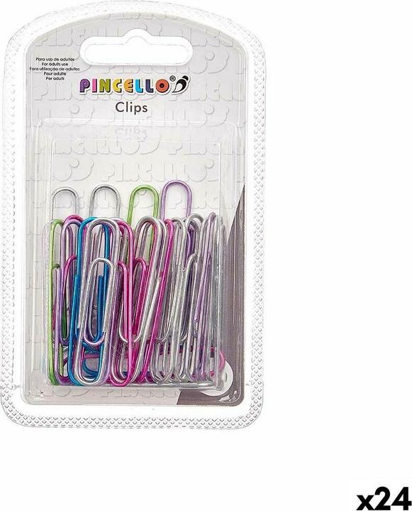 Image du produit Pincello Trombone grand Coloré Métal (24 pièces) (24 x)