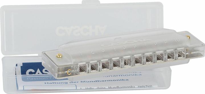 Fun Blues Harmonica Transparent (incl. hard case and flyer) (Harmonica, Diatonic)