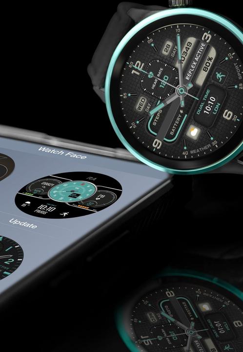 Image du produit Reflex Active Serie 54 AMOLED GPS Schwarze und grüne Smart-Calling-Uhr