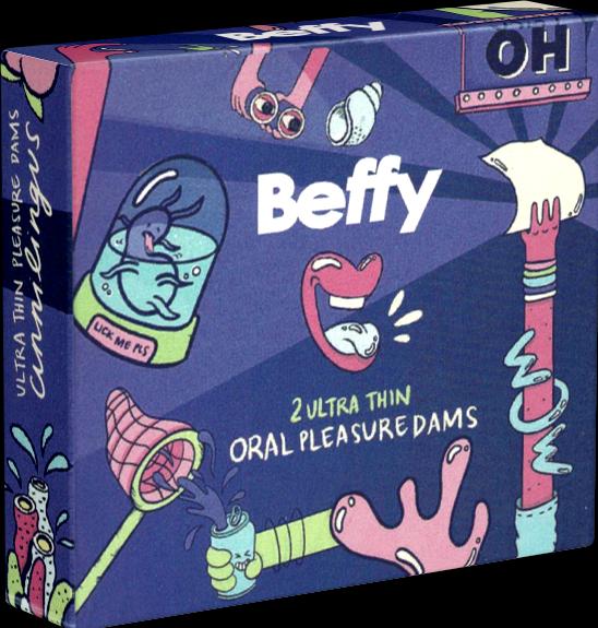 Actual product image Asha International Beffy Lickpads Oral Sex Wipes (2 pcs.)