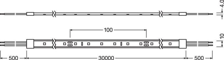 Productafbeelding Ledvance LED STRIP flexibele strip VALUE-600 30 meter rol -600/830/30/IP65 dimbaar (Warm wit, 3000 cm, Buiten, Interieur)