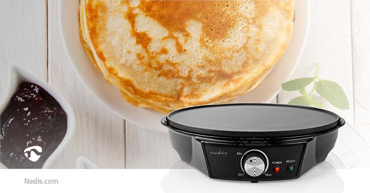 Actual product image Nedis Crepe Maker | Diameter: 300 mm | 1200 W | Non-stick coating | Temperature settings