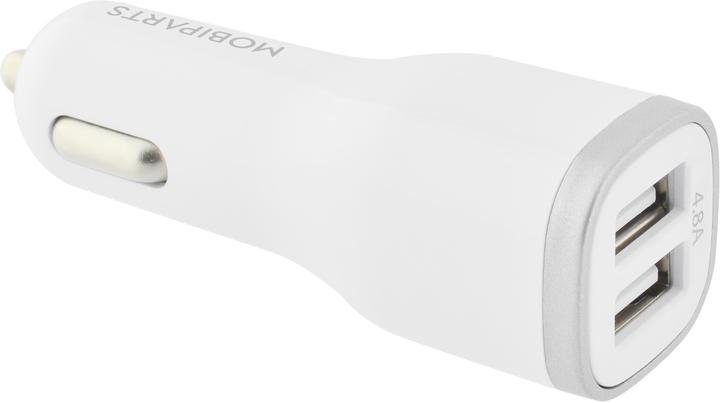 Immagine prodotto Mobiparts Car Charger Dual USB 24W/4.8A + Micro USB Cable White