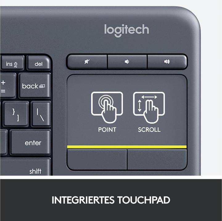 Produktbild Logitech K400 Plus (Eng. Int., Kabellos)