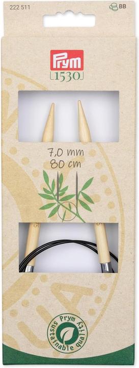 Image du produit Prym Aiguilles circulaires BAMBUS 7.00 mm, 80 cm
