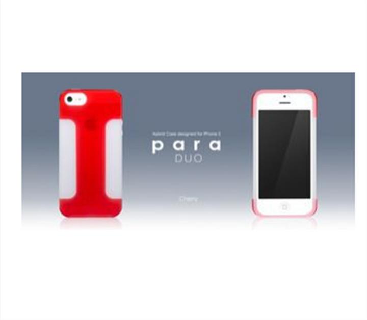 Actual product image more. Para Duo Hybrid Case for iPhone 5/5S/SE Cherry Red (Apple iPhone 5, Apple iPhone 5s)